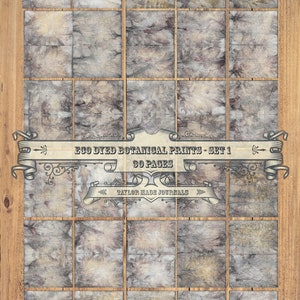 Papeles teñidos ecológicos, SET 1 -30 páginas, kit de diario basura, kit digital, tinte ecológico, kit digital de diario basura de tinte ecológico, papeles teñidos ecológicos