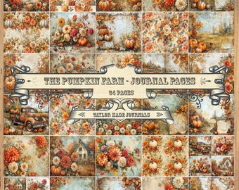 The Pumpkin Farm, Autumn Junk Journal Kit - 34 Page, Digital Download, Junk Journal Kit,Fall Journal Kit,Autumn Journal Kit,Fall Journal Kit