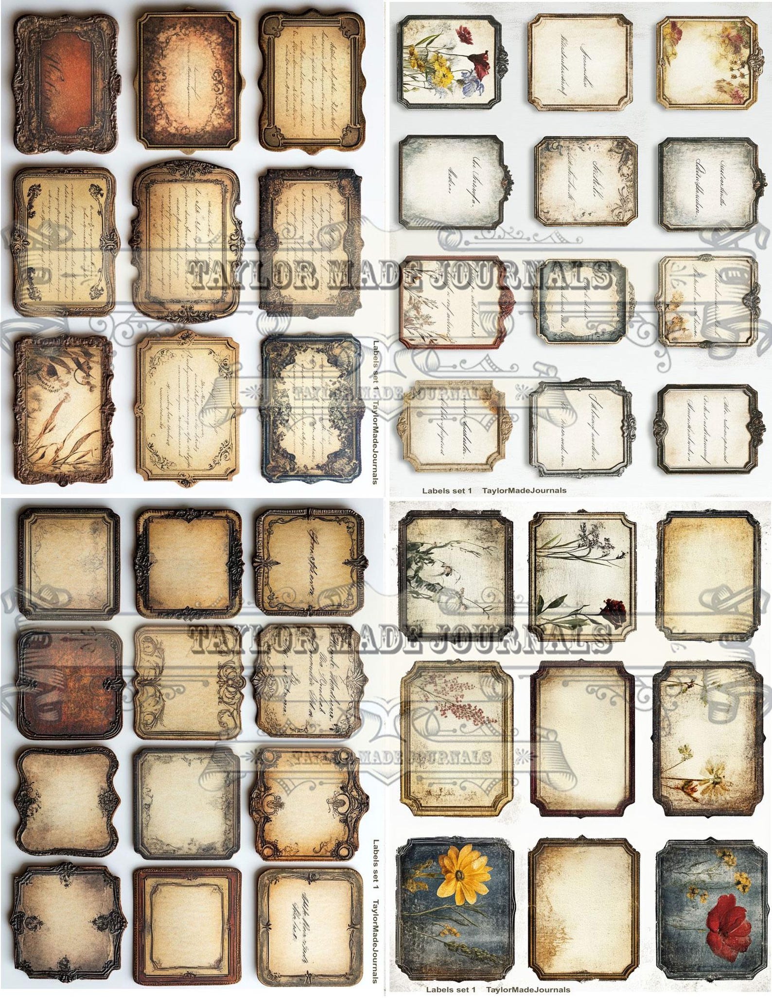 Kit Labels Labels,journal Kit, Set 1-26 Pages, Digital Kit,digital Labels ...
