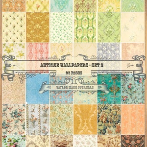 Grungy achtergronden, SET 2 - 36 pagina's, afdrukbare achtergronden, digitaal, junk Journal Kit, vintage achtergronden