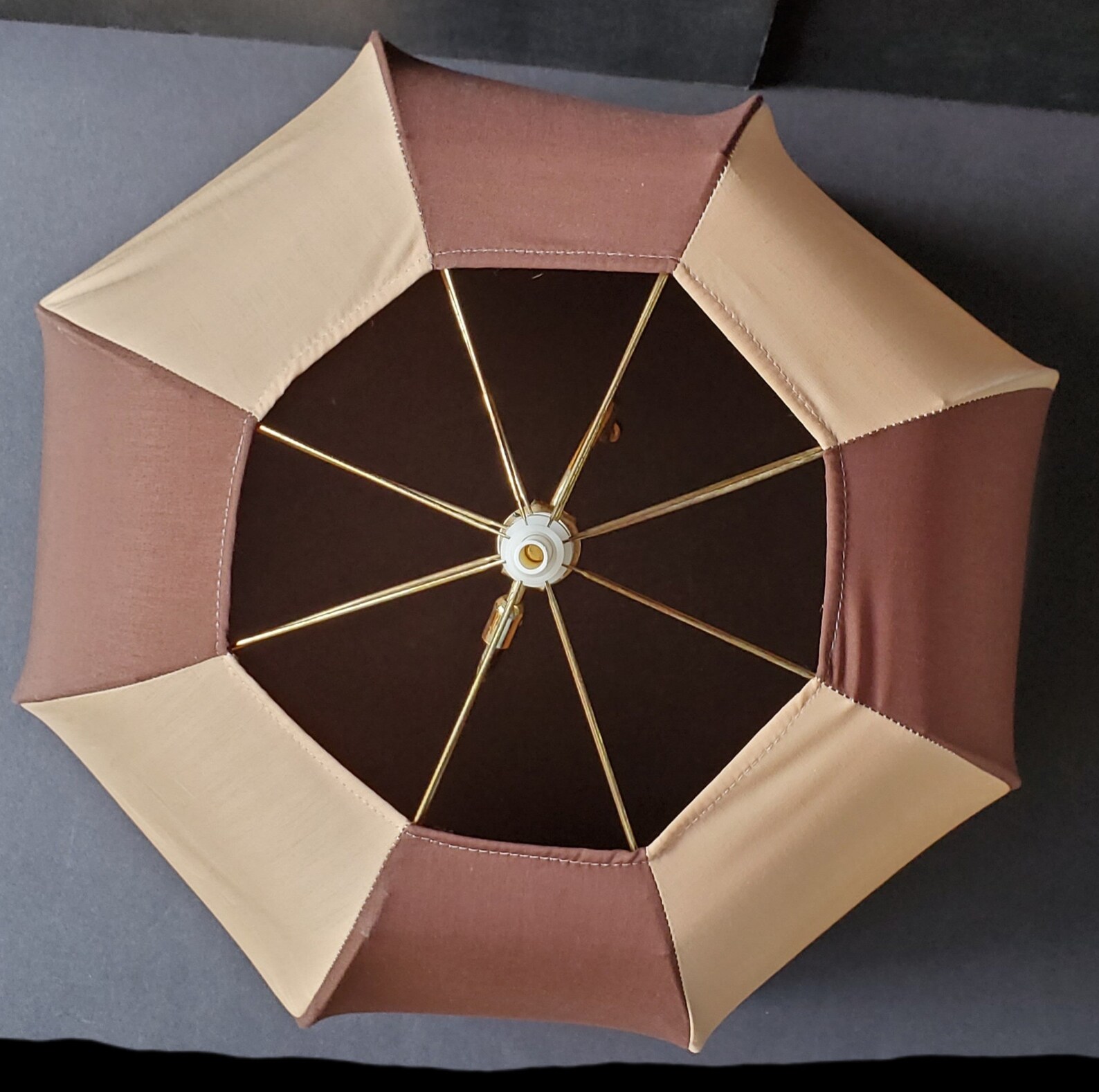 Macgregor Golf Bag Lamp Umbrella Shade Brown Tan Finial is Missing Etsy