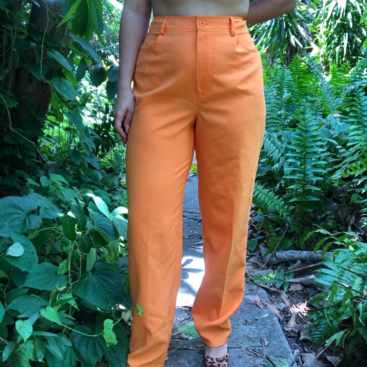 1990s Orange Express Pants - Etsy