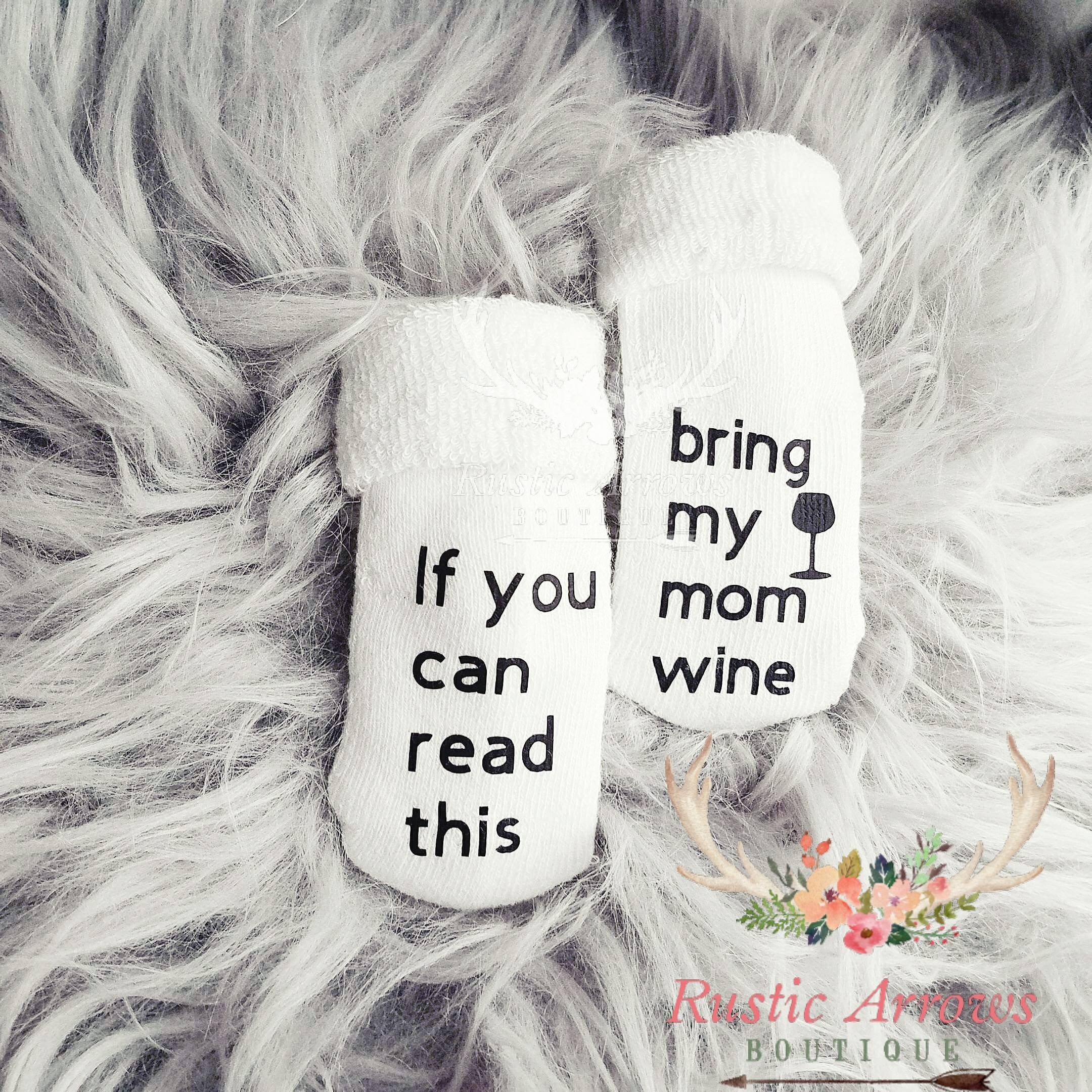 Baby Shower Gift,Wine Socks,Baby Gifts,Baby Socks,Boy Gift,Girl Gift,…