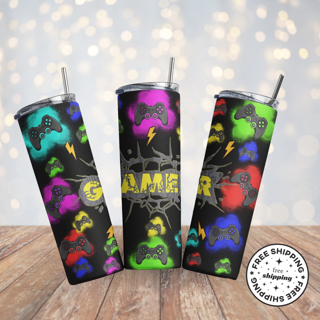 Gamer Tumbler Video Game Tumbler Gamer Life Tumbler Gifts for Gamers