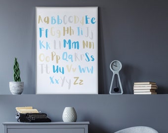 TÉLÉCHARGEMENT NUMÉRIQUE | | alphabet sur le thème de la plage | de décoration de pépinière Chambre enfant | | de décoration de salle de jeux | de décoration de classe Cadeau Baby Shower