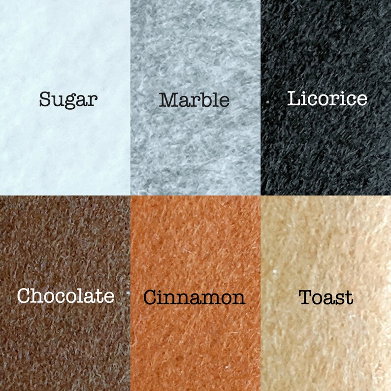 Felt Swatch Chart/felt Yardage/felt by the Yard/wool Blend Etsy