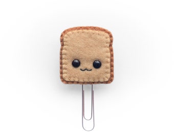 Felt Toast Paperclip / Cute planner clip / Cute school supplies / Paperclip bookmark / Organizer clip / College student gift