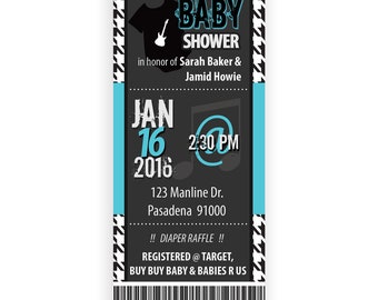 Rock Concert Baby Shower Invite