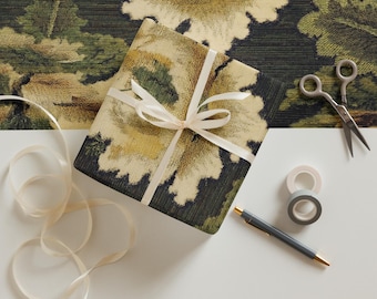 Vintage Toile de Jouy Christmas Wrapping Paper Sheets