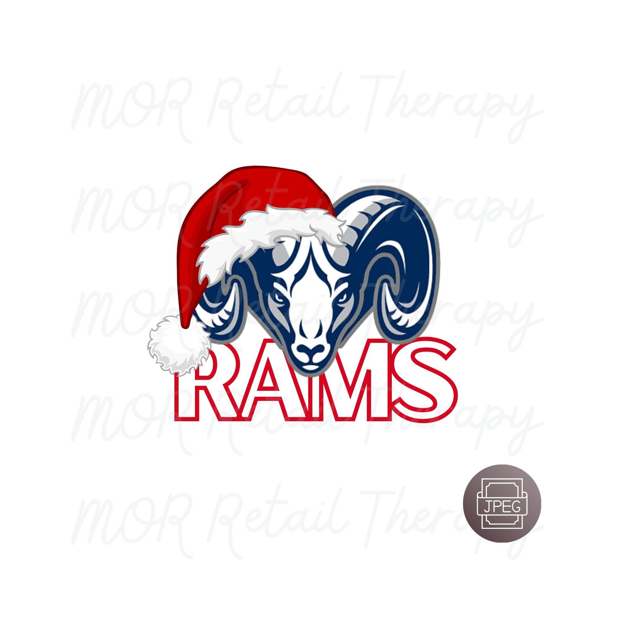 Digital Download JPEG Only Rams Logo Rams Digital File Digital File Christmas Rams Christmas Christmas Rams Logo Etsy
