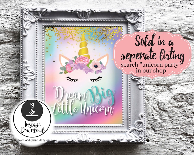 Instant Download Girl Birthday Unicorn Birthday Party Unicorn Party Unicorn Adoption Kit