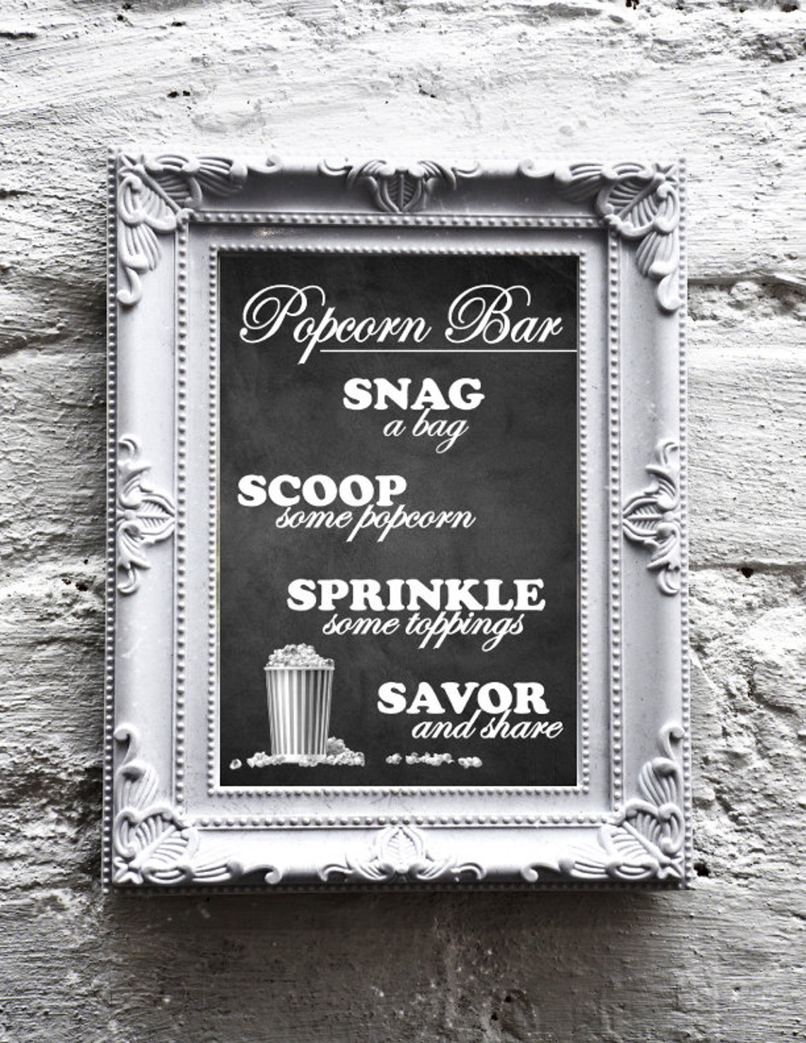 Popcorn Bar Sign Party BYO DIY Printable Graduation - Etsy