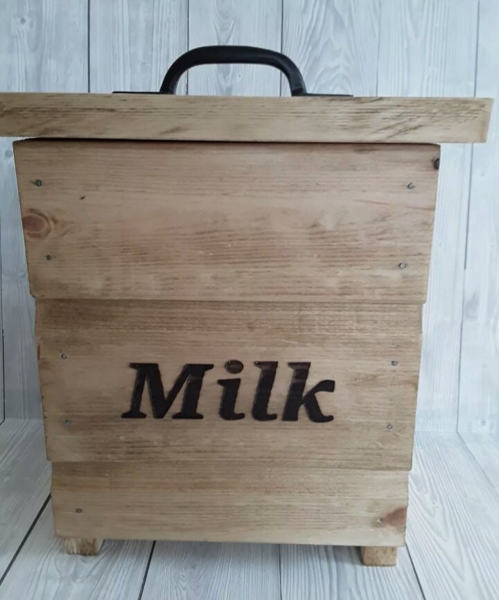 Handmade Wooden Doorstep Milk Box Bread Box Porch Storage Etsy UK