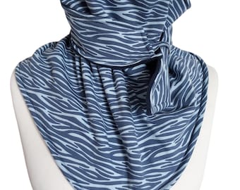 Handmade Fleece Lined Triangle Scarf: Turpin Wrap Neck Warmer