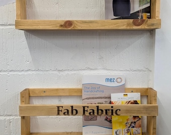 Personalized Wooden Book or Magazine Shelf- Custom Laser-Engraved Name, Wall book Magazine shelf, Montessori bookshelf, Nursery bookshelf,