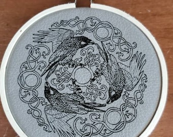 Mandala Animal Spirit Animal Spiritual Raven Depiction Pyrography Bringer in Light Native American Culture- Totem Wood Burned Art