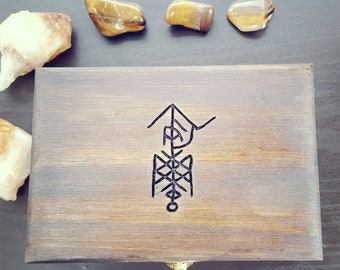 Good Luck & Manifestation Kit, beginners witch kit, Manifestation Altar box, Norse Pagan Bind Rune for Good Luck