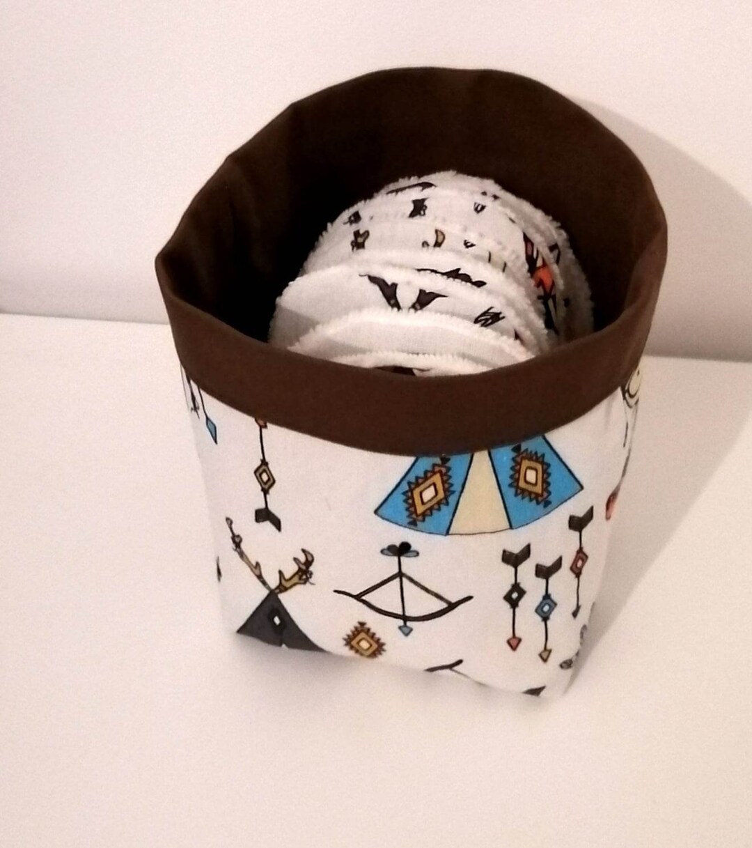 10 Washcloths and Its Storage Basket little Etsy