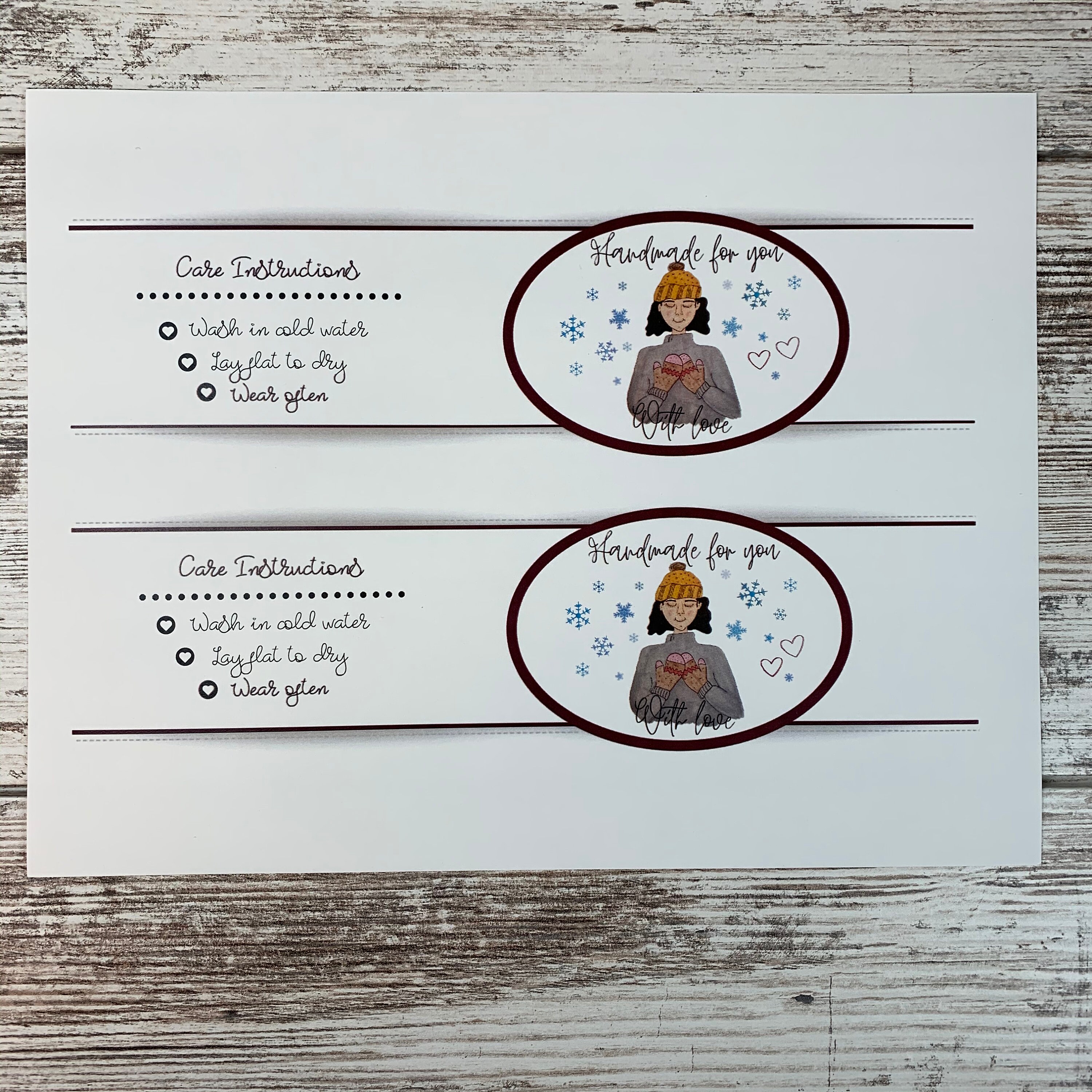 Printable Sock or Mitten Wrapper - Etsy