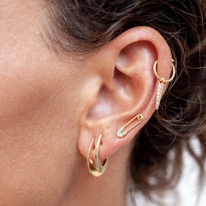 Flash Sale Final Sale Jewelry Lightweight Stacking Mini Hoop Earrings Small Gold Hoop Earrings Tiny Huggie Sleeper Dainty Cartilage Everyday