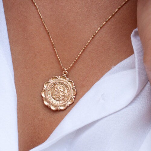 Saint Christopher Gold Medallion 