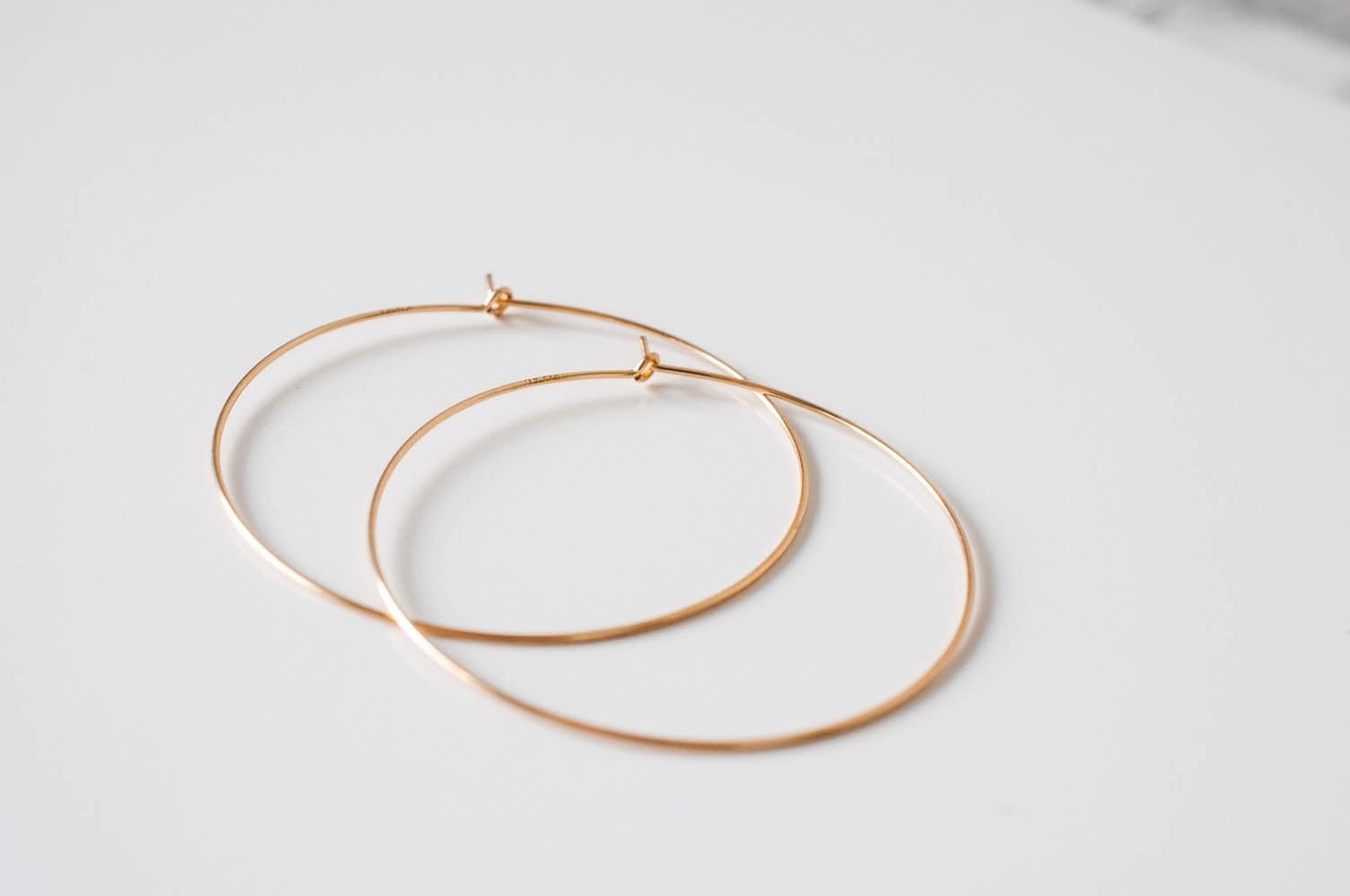 Thin Gold Hoop Earrings Super Thin Gold Hoops Ultra Thin Hoops Etsy