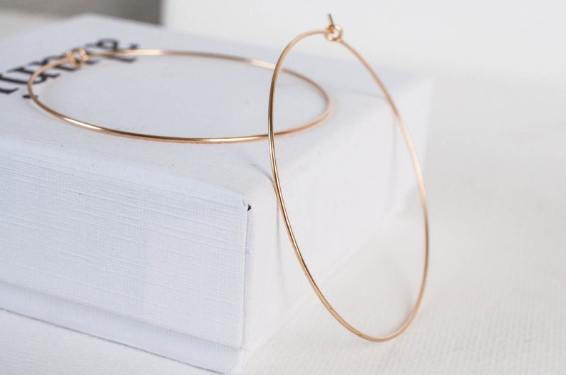 Thin Gold Hoop Earrings Super Thin Gold Hoops Ultra Thin Hoops Etsy