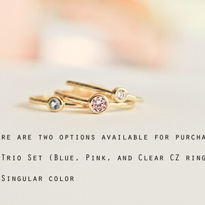 Solitaire Stacking Ring Multi Stackable Ring Gift for Her Best Friend ...