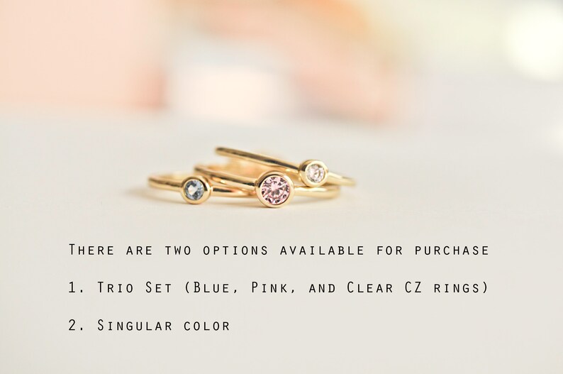 Solitaire Stacking Ring Multi Stackable Ring Gift for Her Best | Etsy