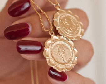 Collier Mary Medallion : médaille miraculeuse vintage