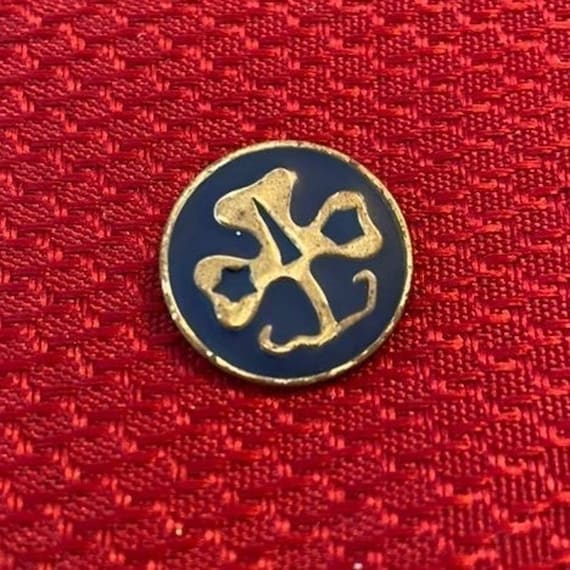 Girl Scout Pin - Blue & Gold - Vintage  Brownies - image 1