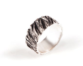 Wedding Band Ring, Boho Rings, Sterling Silver, Handmade Bands