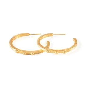 Golden Hoops Open Hoops Hoop Earrings Large Hoop Earrings Modern Hoops Minimalist Earrings image 2