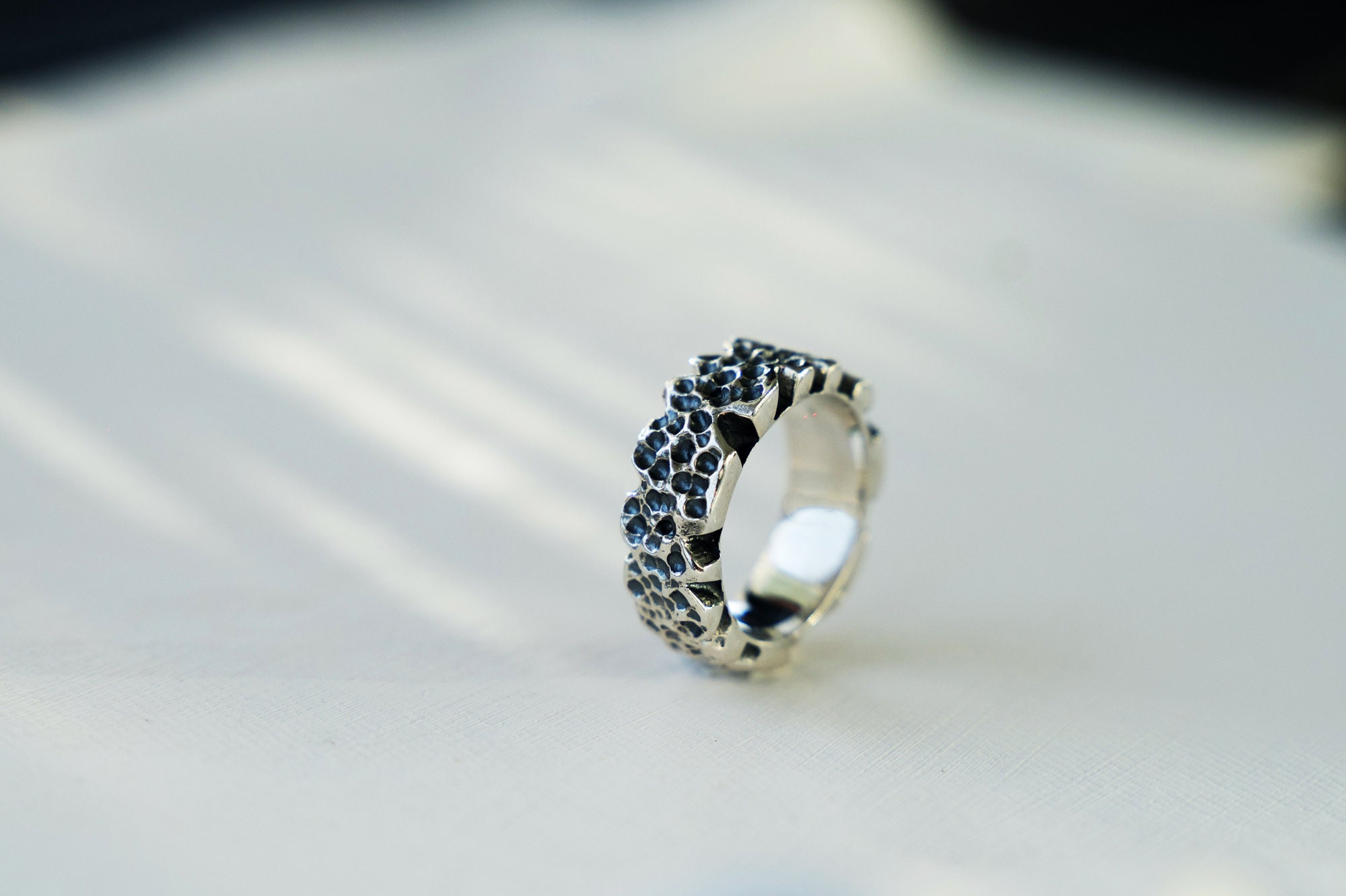 Textured Silver Ring Fine Silver Ring Modern Ring Women Etsy UK