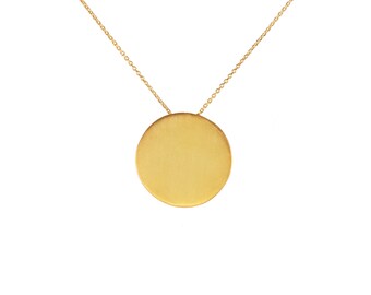 Dainty Circle Pendant Necklace - Gold Geometric Pendant - Geometric - Delicate - Minimalist - Pendant Necklace