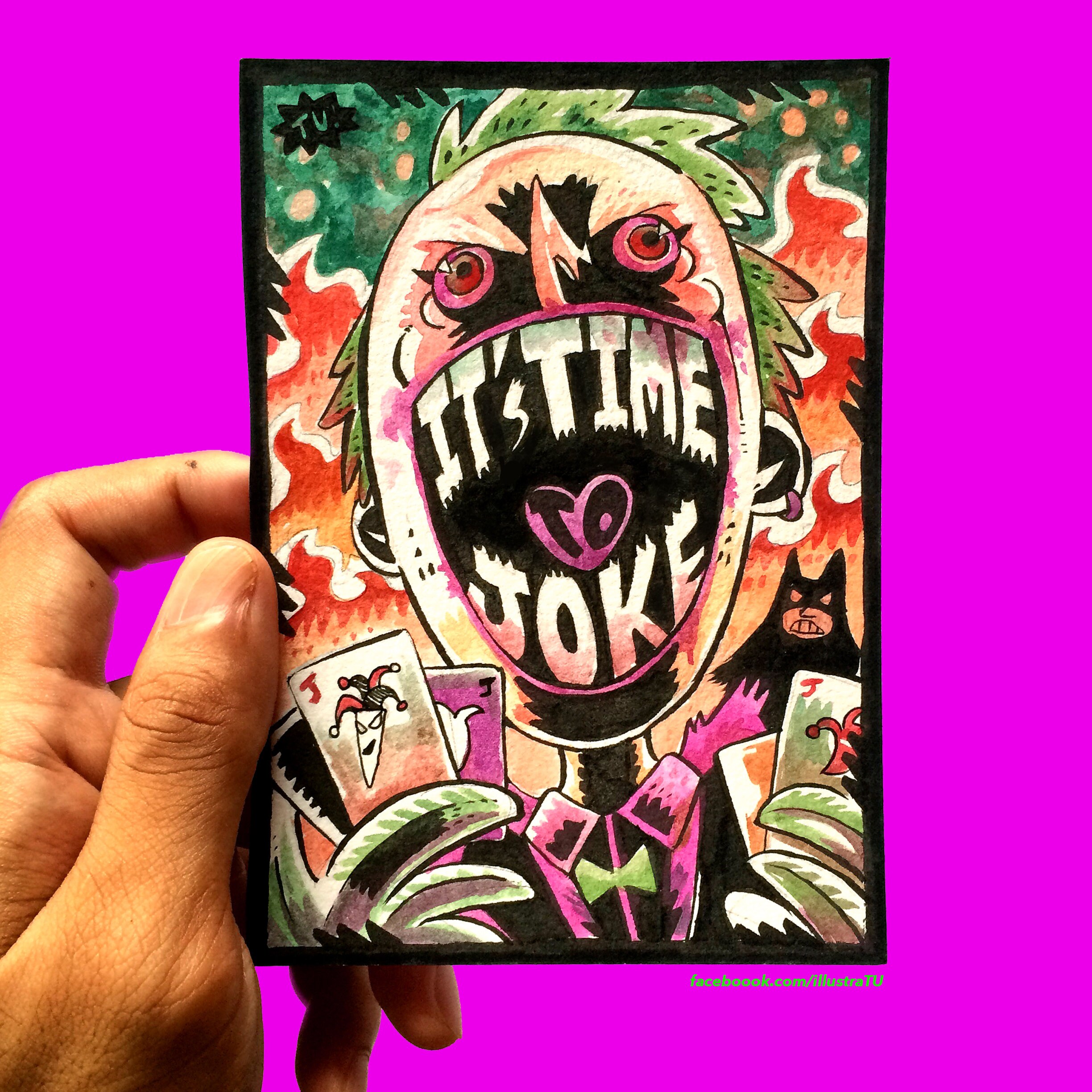 DC villains watercolor postcards design set Etsy