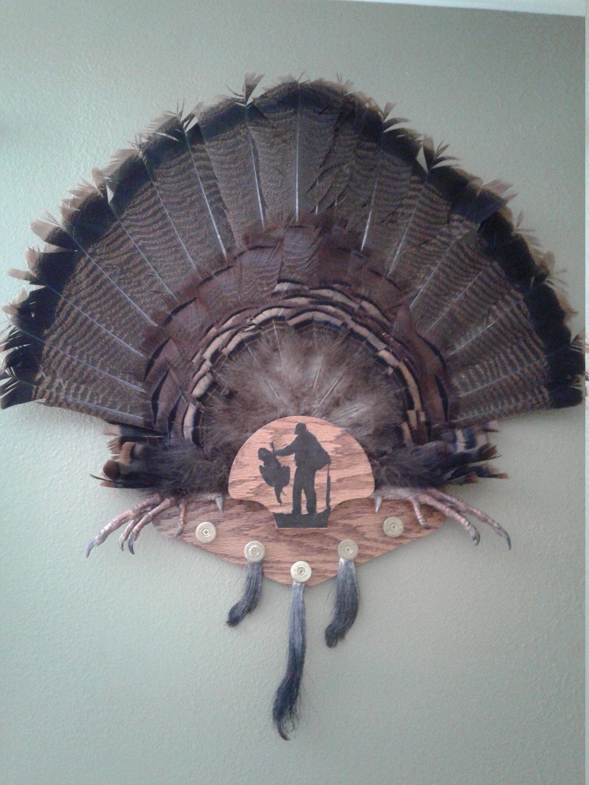 A.M.M. Red Oak Turkey Fan/Beard mounting Plaque/KitsSingle Etsy