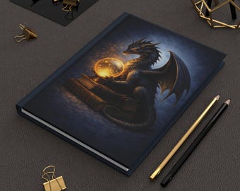 Diario de tapa dura Fantasy Dragon, regalo literario de Dark Academia