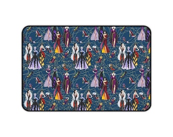 Fashionista Villains Desk Mat, Disney Villain Desk Decor, Dorm Room Decoration, Cute Mouse Pad, Fashion Lover Gift