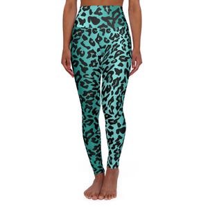 Leopard Print High Waisted Yoga Leggings - Stylish Activewear for Fitness Lovers, Sports Leggings, Workout Pants, Casual Wear, Gift for Her