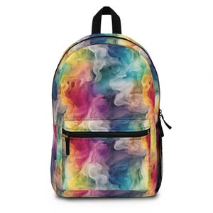 Colorful Gradient Backpack, Trendy Backpack, Stylish School Bag, Artistic Daypack, Unique Gift for Students, Vibrant Travel Backpack