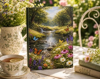 Forest Meadow Journal Hardcover, Nature Writing Notebook, Woodland River Journal