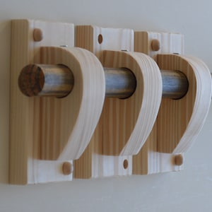 3 Curtain Rod Holders Wooden Curtain Pole Brackets Curtain Hangers
