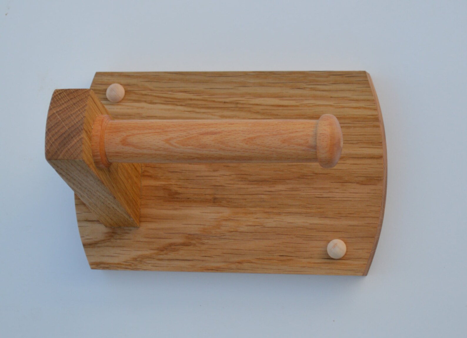 Toilet Roll Holder Solid Oak Wooden Craftsman Made Etsy UK