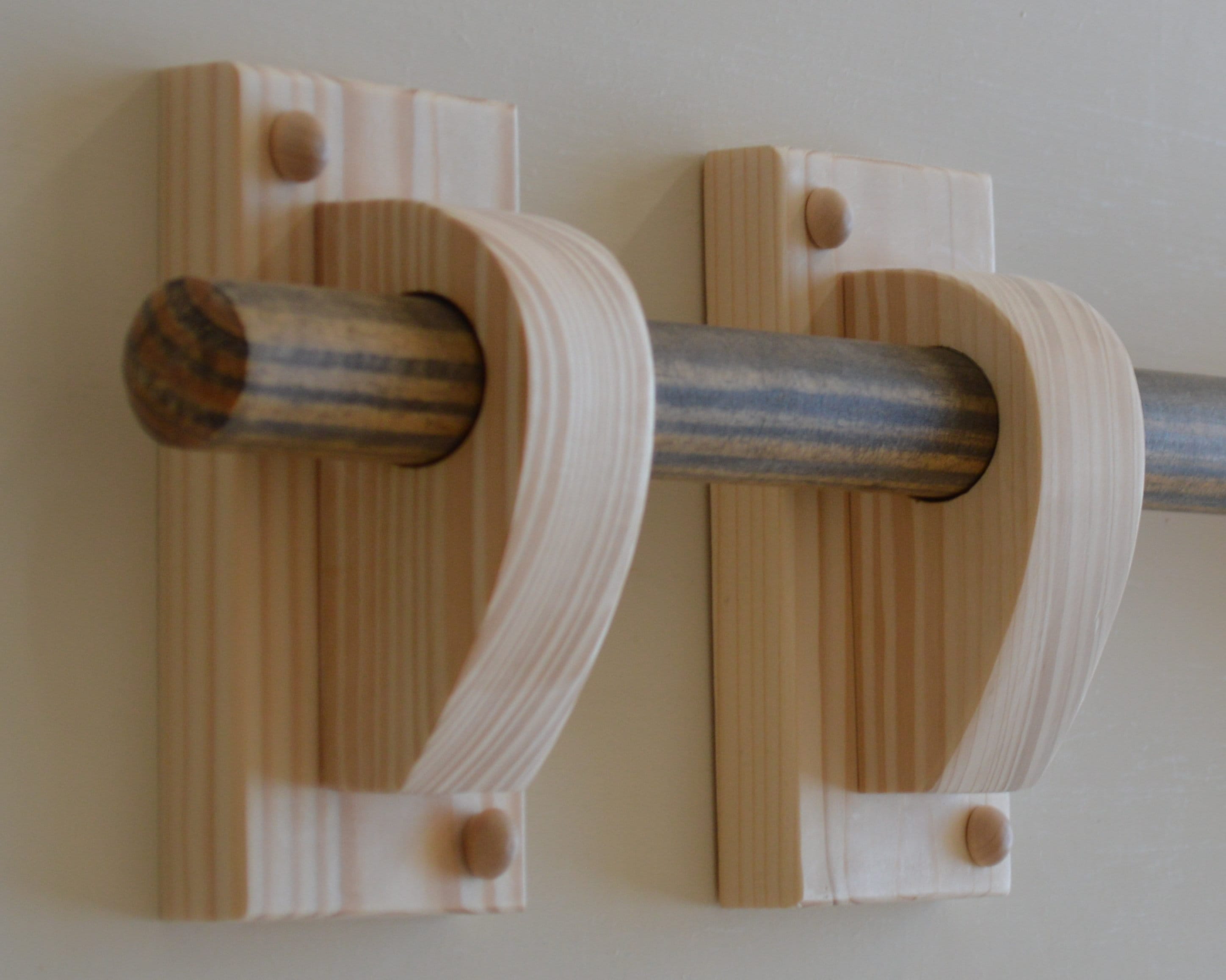 Curtain Rod Holders Wooden Curtain Pole Brackets Curtain Hangers X 2 -   Canada