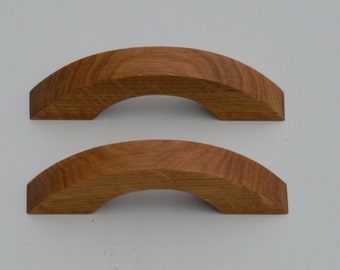 2 X Wooden Oak Drawer Handles Knobs Cabinet Handles Pulls