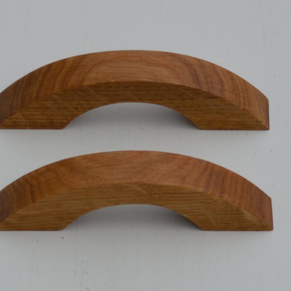 2 X Wooden Oak Drawer Handles Knobs Cabinet Handles Pulls