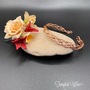 Kupfer Armreif, Draht gewebt keltischer Knoten Armreif, Kupfer keltischer Knoten Armband, Armband für Frauen, Schmuck
