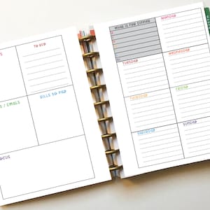 Happy Planner Printable - Super Mom Weekly Layout - BIG Size - Undated - Plain and Simple