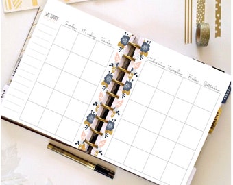 Happy Planner Printable - Wellness Expansion - Monthly View